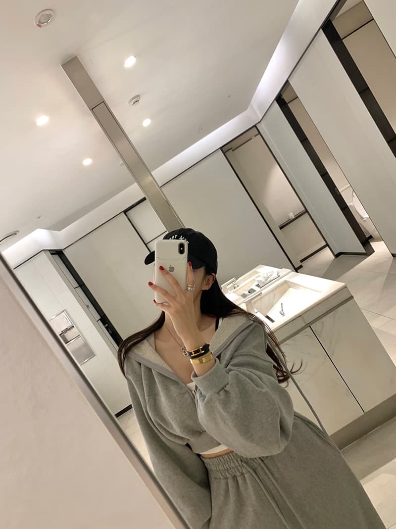 한국 chic 가을 작은 대중 품격 후드 긴팔 쇼트 스타일 후드티 하이웨이스트 레이스업 다용도 넓은 다리 캐주얼 바지 상세 이미지 35
