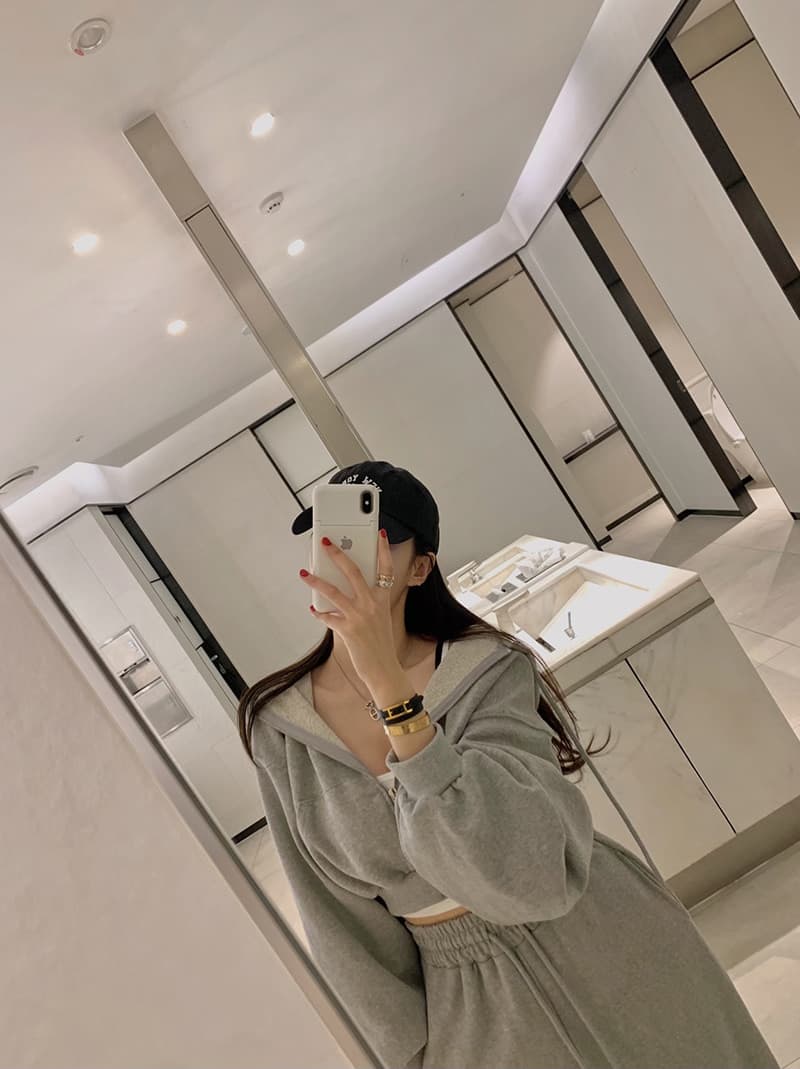 한국 chic 가을 작은 대중 품격 후드 긴팔 쇼트 스타일 후드티 하이웨이스트 레이스업 다용도 넓은 다리 캐주얼 바지 상세 이미지 37