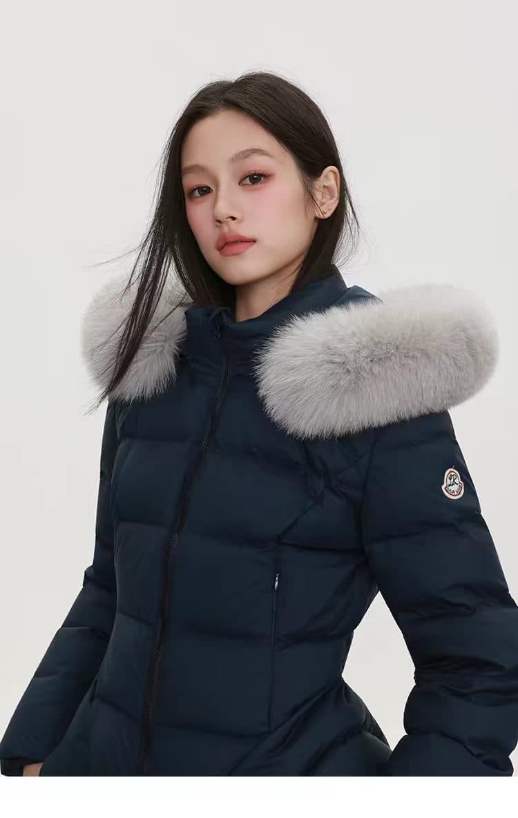lulur 한 부서 2026 새로운 큰 모피 칼라 후드 몸매 가꾸기 쇼트 스타일 허리 수축 쇼트 스타일 아래 면화 의류 여성 상세 이미지 17