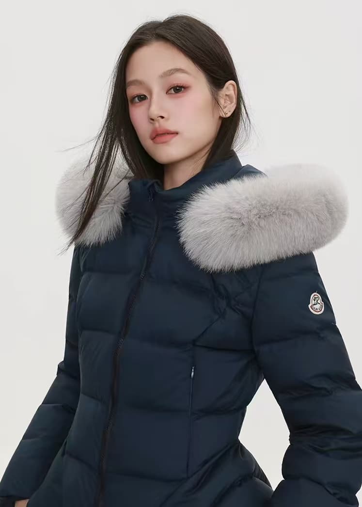 lulur 한 부서 2026 새로운 큰 모피 칼라 후드 몸매 가꾸기 쇼트 스타일 허리 수축 쇼트 스타일 아래 면화 의류 여성 이미지 3