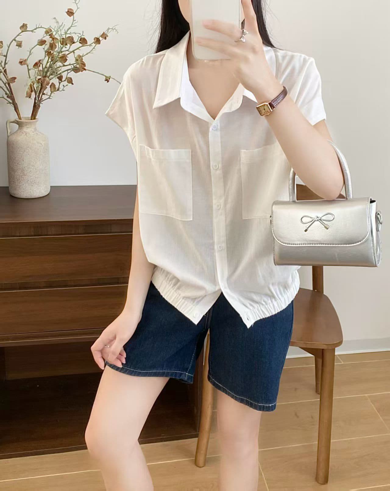 한 부서 캐주얼 다용도 폴로 칼라 셔츠 상세 이미지 2