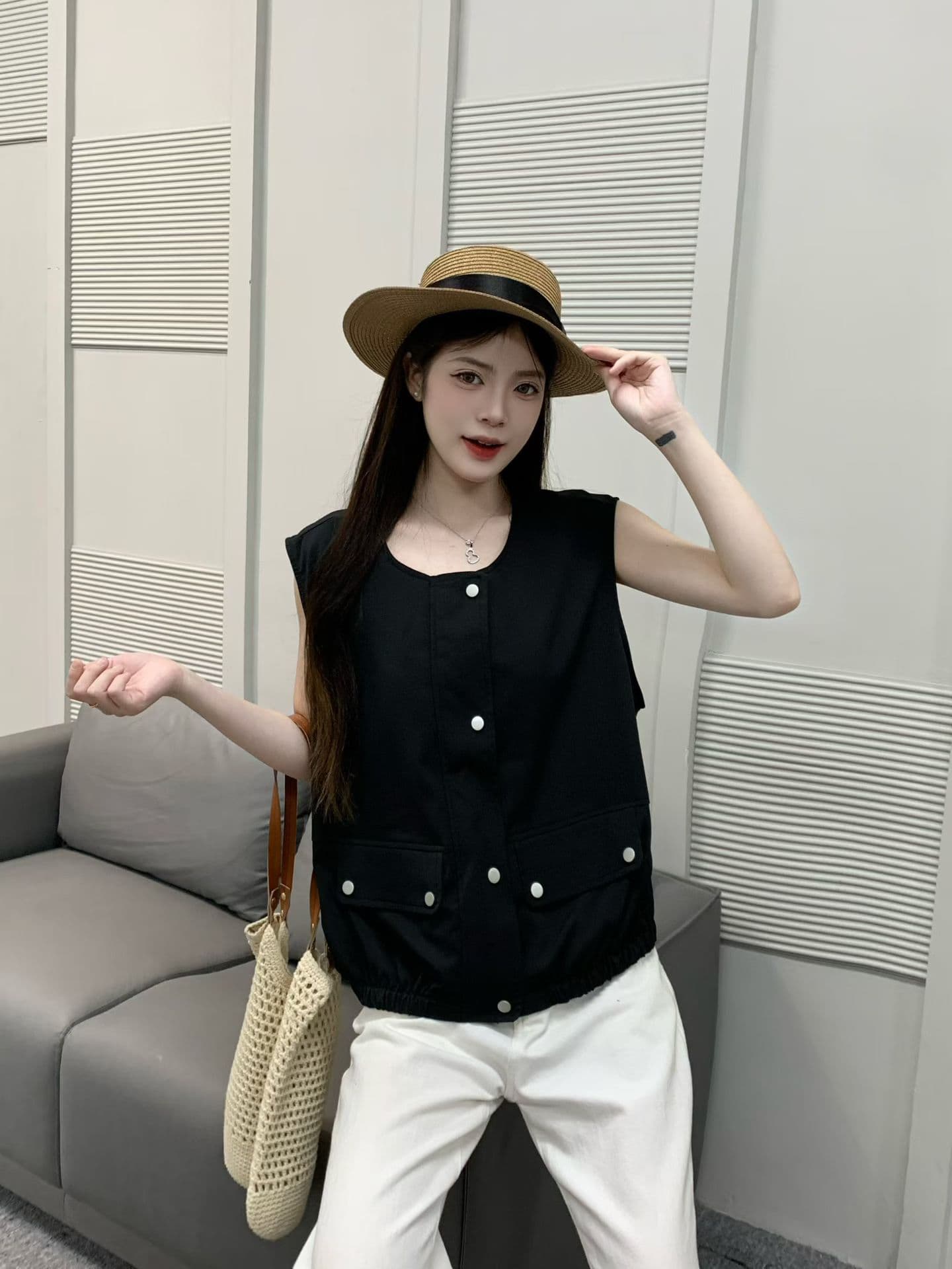 캐주얼 다용도 오픈 가디건 베스트 이미지 4