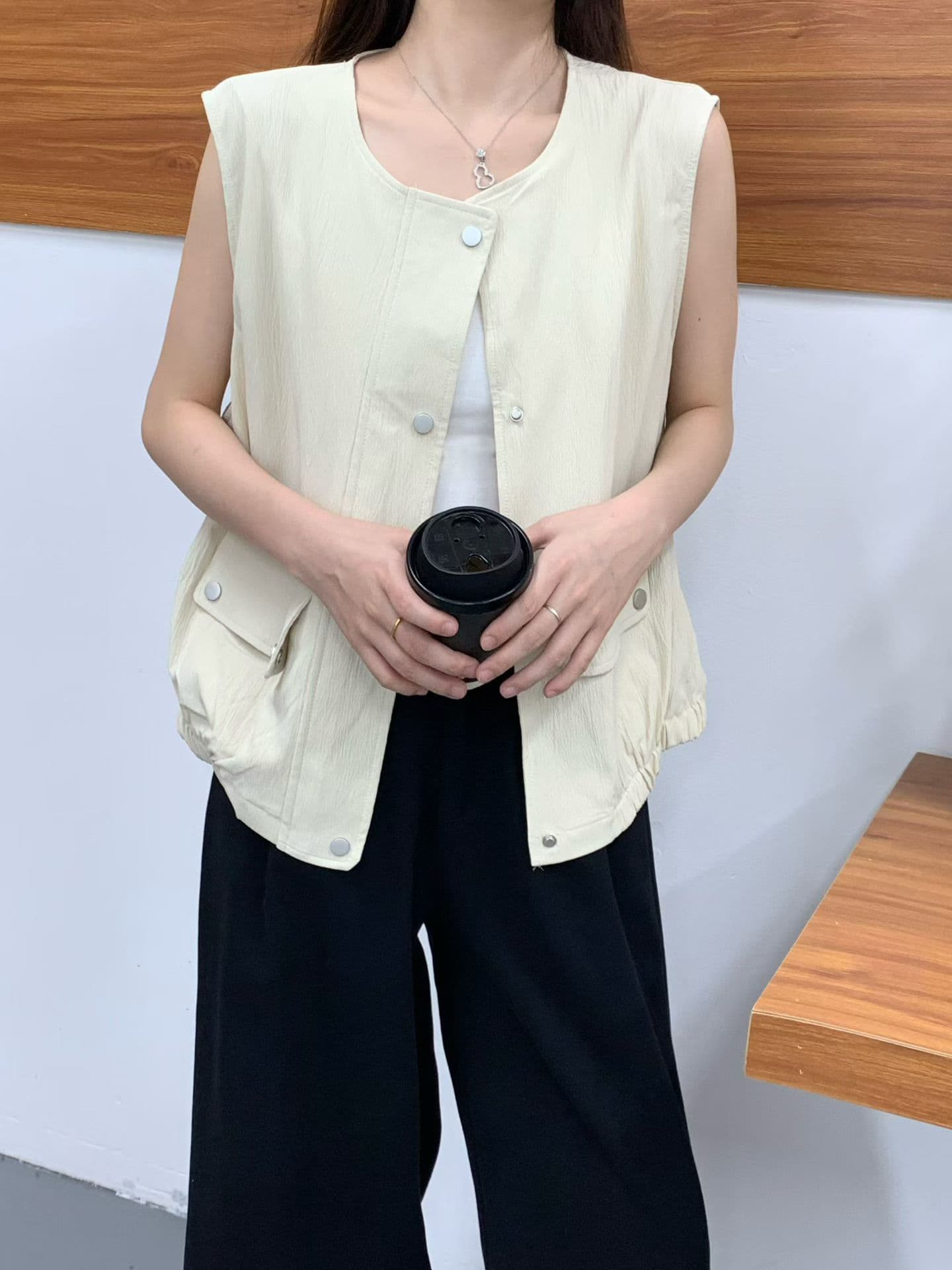 캐주얼 다용도 오픈 가디건 베스트 상세 이미지 4