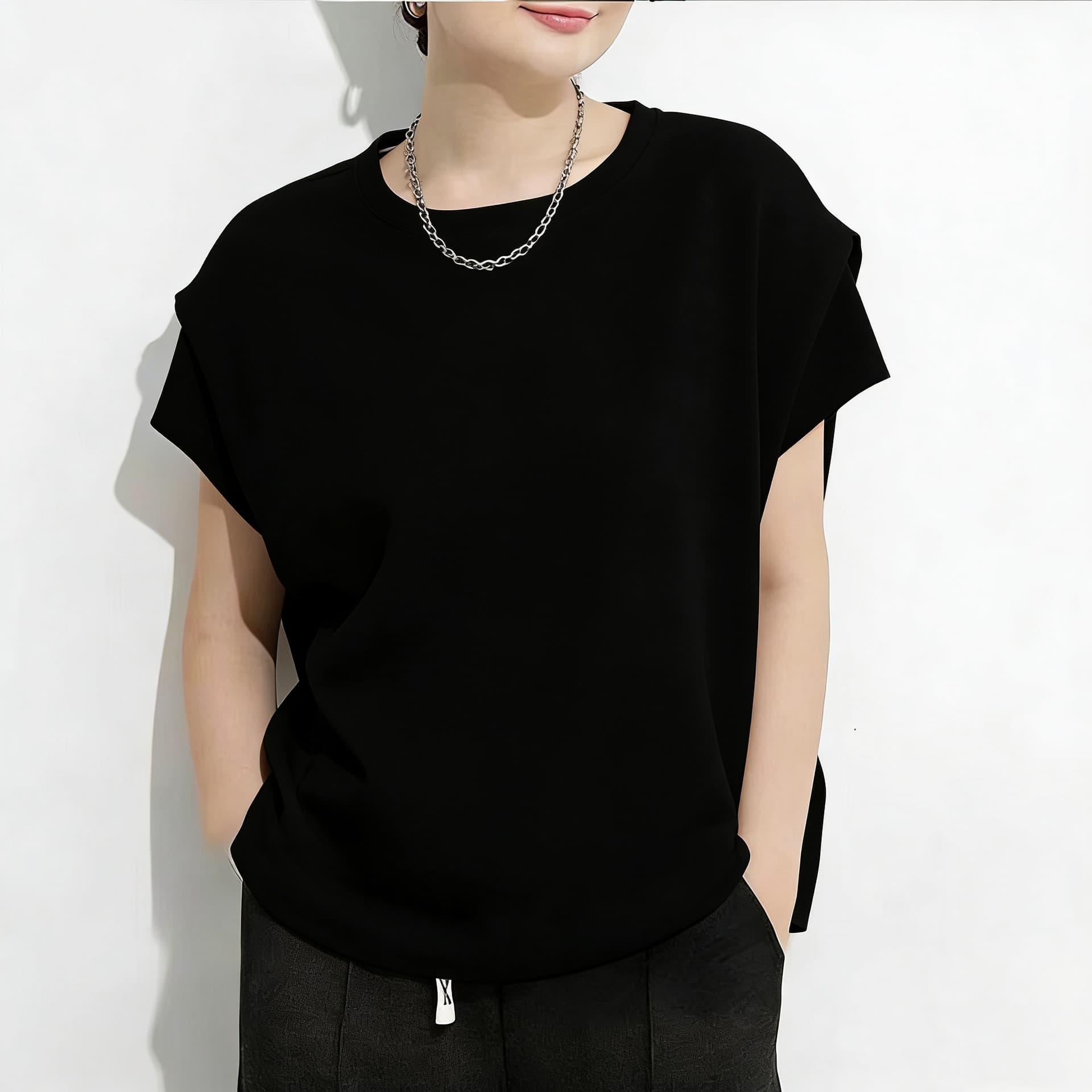캐주얼 다용도 폴딩 소매 풀오버 맨위 이미지 5