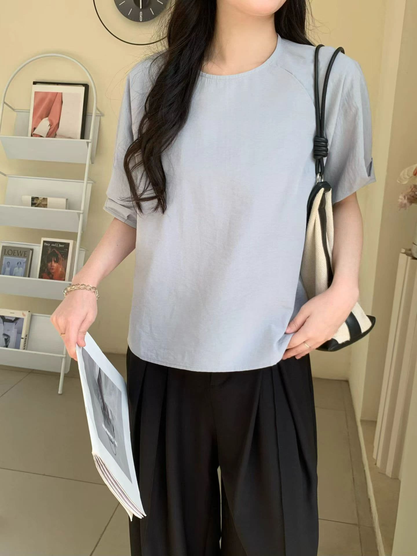 캐주얼 다용도 라운드 넥 풀오버 맨위 상세 이미지 4