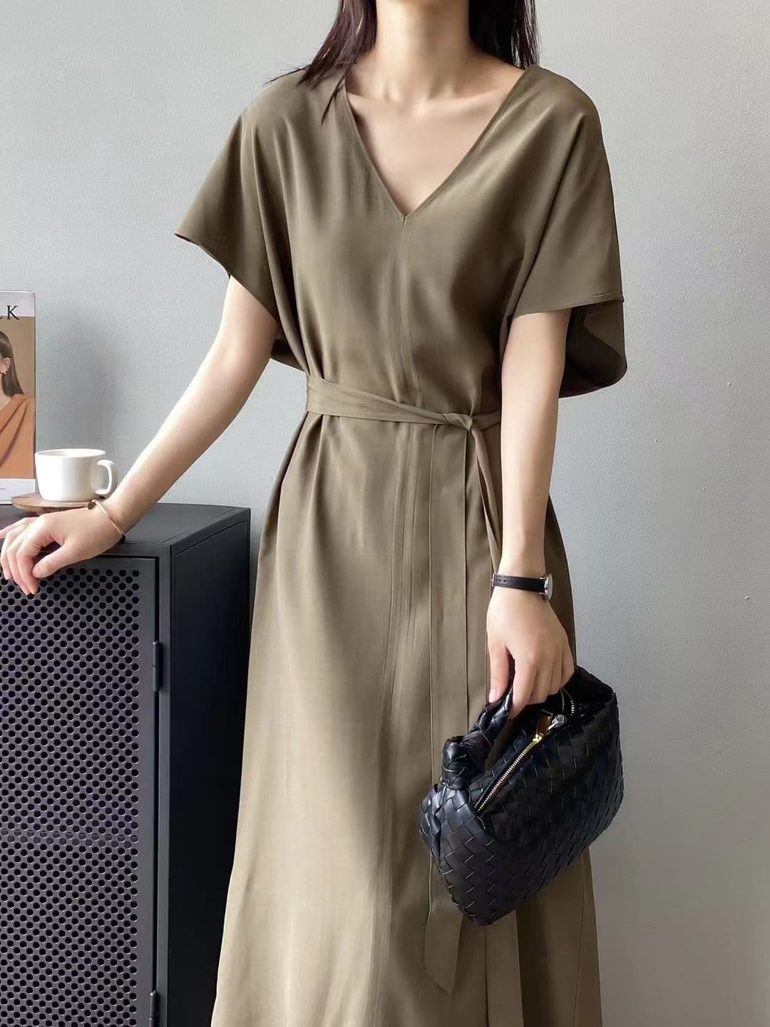 한 부서 캐주얼 다용도 레이스업 드레스 상세 이미지 4
