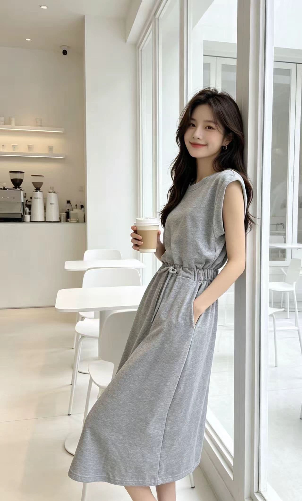 한 부서 캐주얼 다용도 펌프 로프 드레스 이미지 3