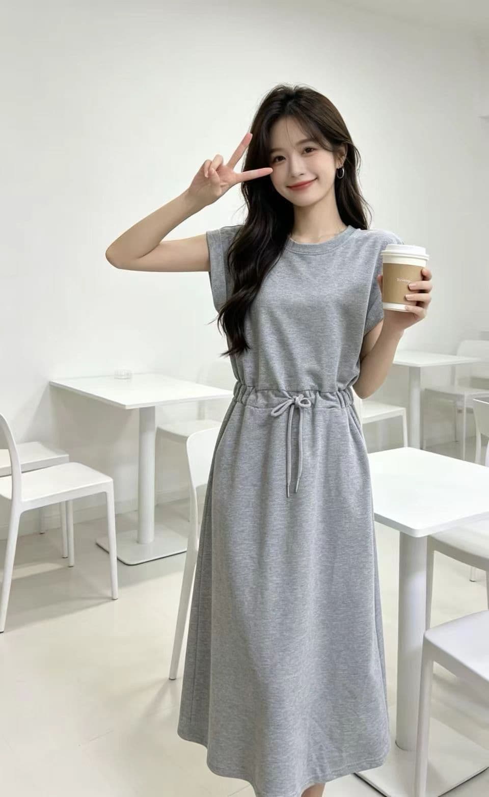 한 부서 캐주얼 다용도 펌프 로프 드레스 상세 이미지 2