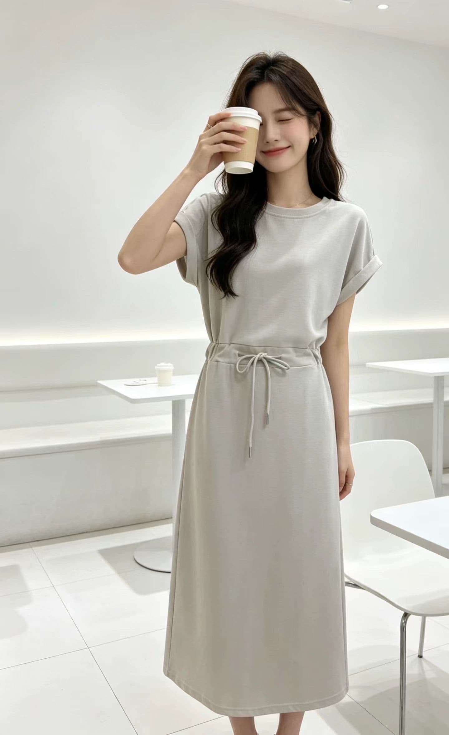 한 부서 캐주얼 다용도 펌프 로프 드레스 상세 이미지 6