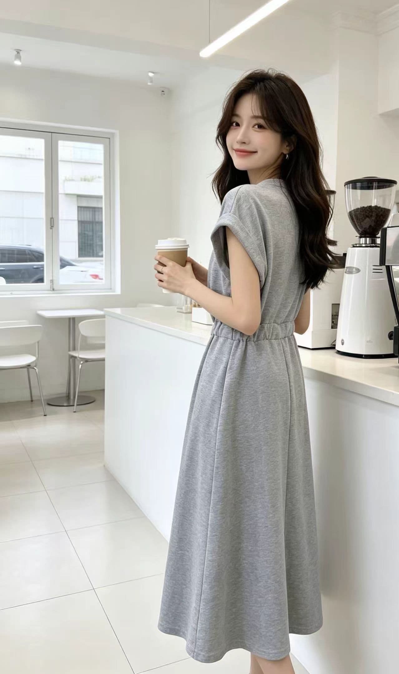 한 부서 캐주얼 다용도 펌프 로프 드레스 상세 이미지 7