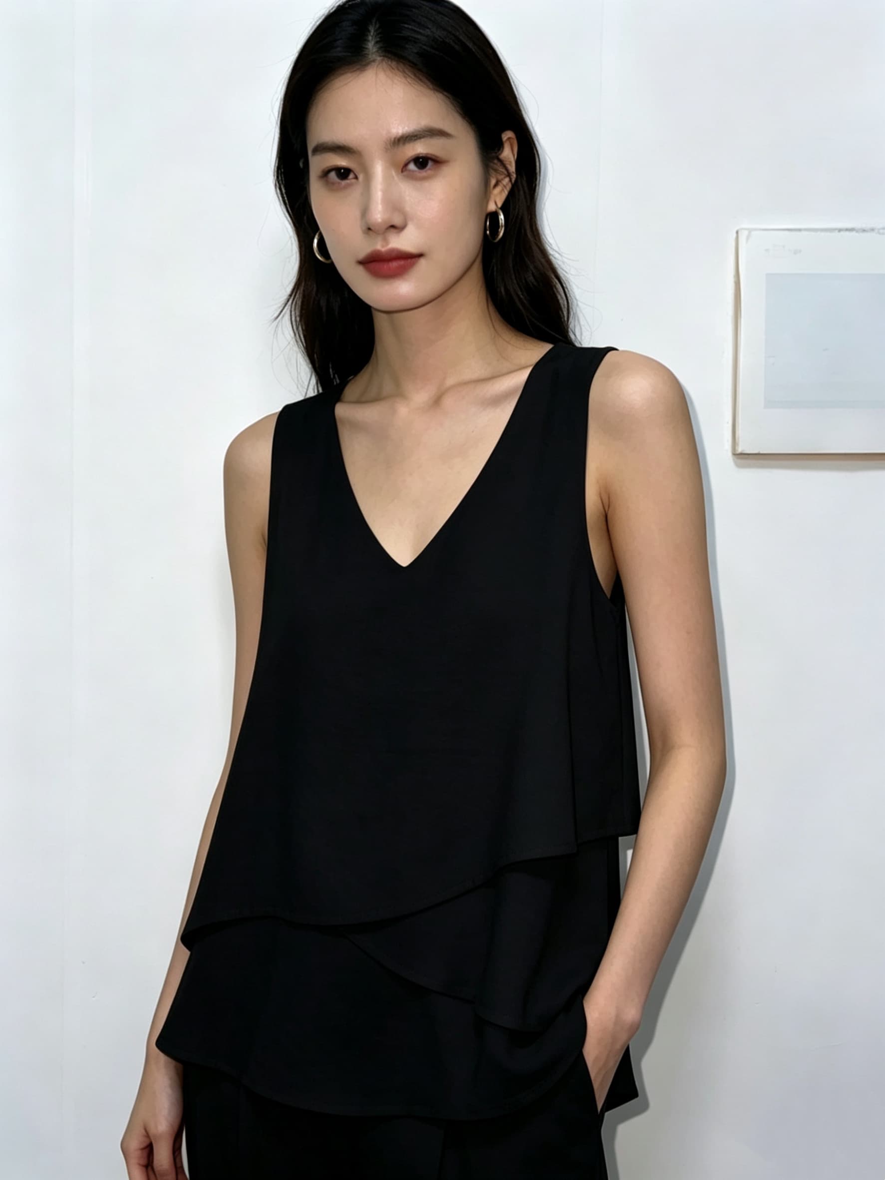 한 부서 캐주얼 다용도 불규칙 수준 조끼 맨위 이미지 4