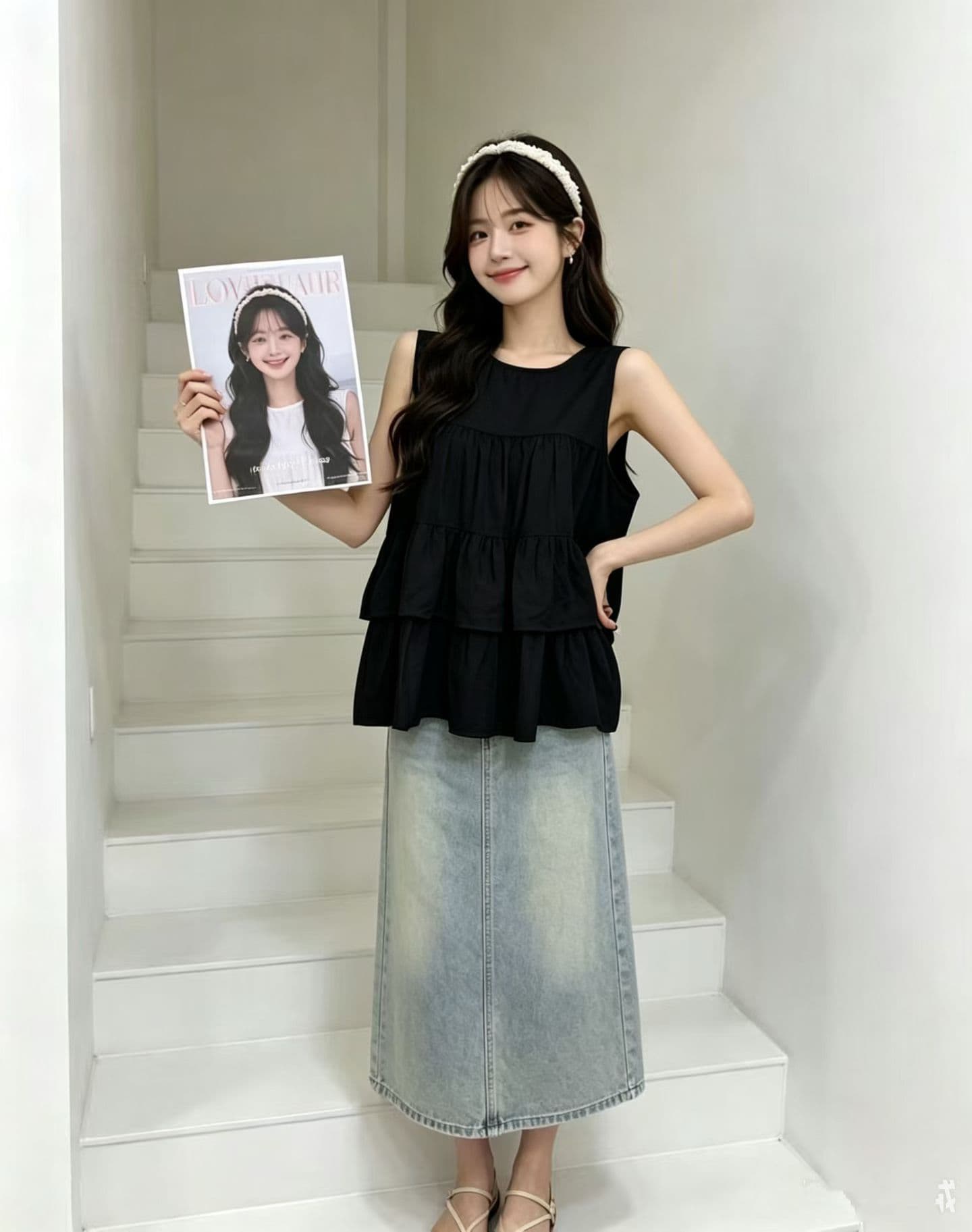 캐주얼 개성 다용도 수준 조끼 맨위 상세 이미지 4