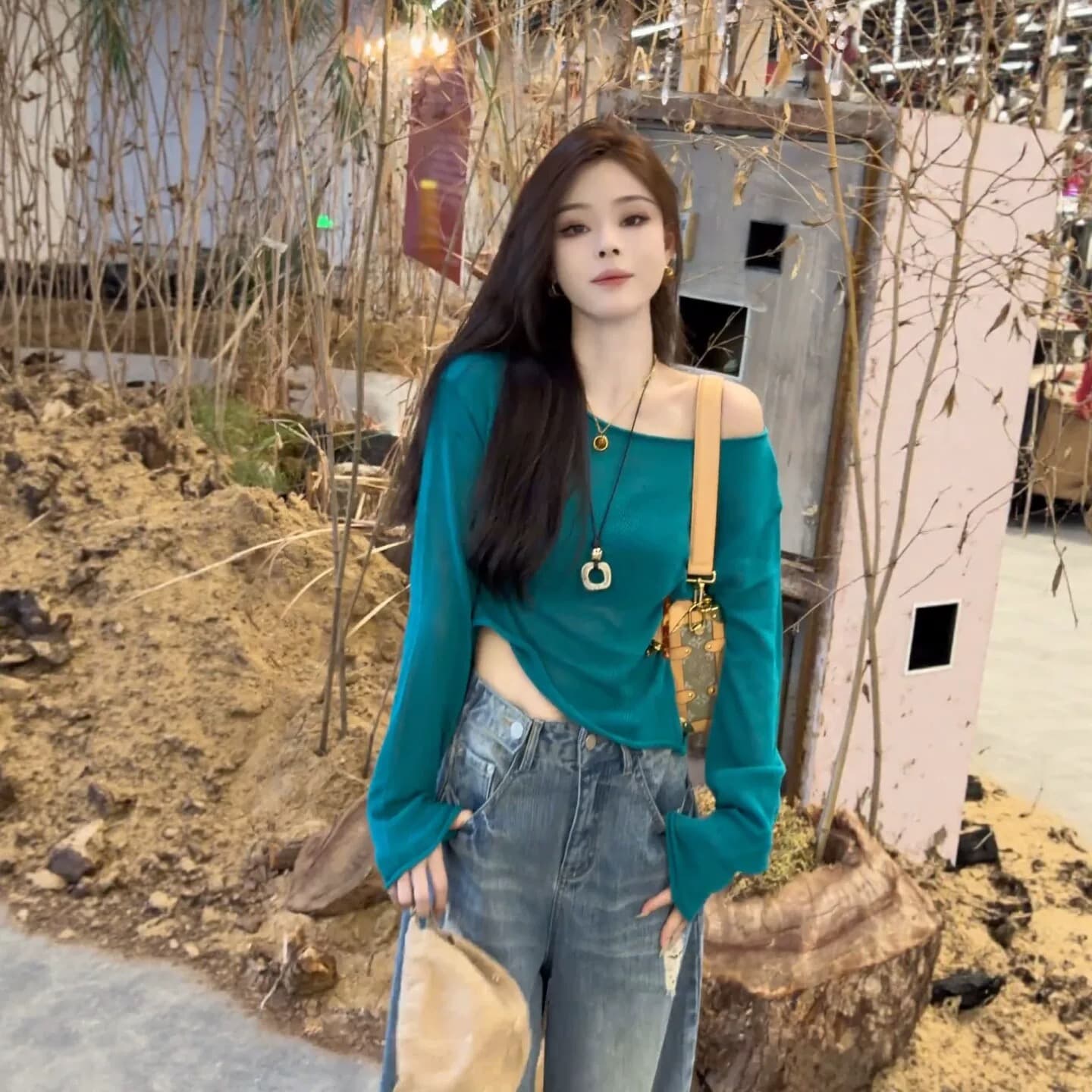 단색 느긋한 바람 긴팔 여성 이른 가을 새로운 2026 프랑스식 느슨함 센스 몸매 가꾸기 슬림해 보이는 재킷 이슬 뼈의 맨위 상세 이미지 4