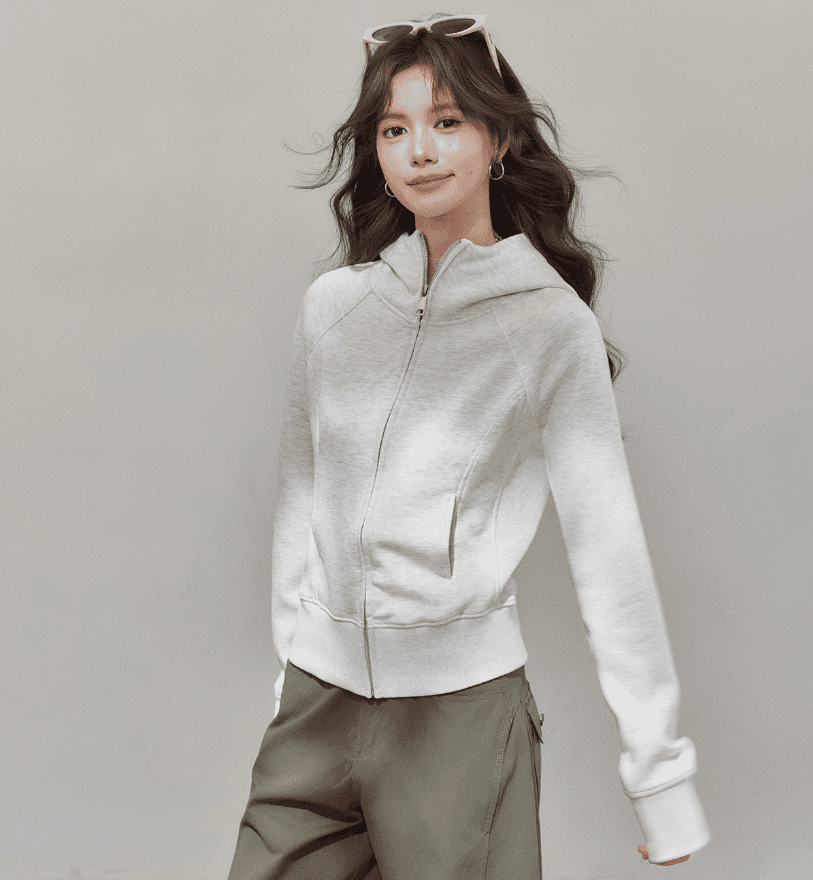 2026 아메리칸 화이트 회색 후드 티 스웨터 여성 가을 지퍼 카디건 코트 맨위 여성 상세 이미지 20