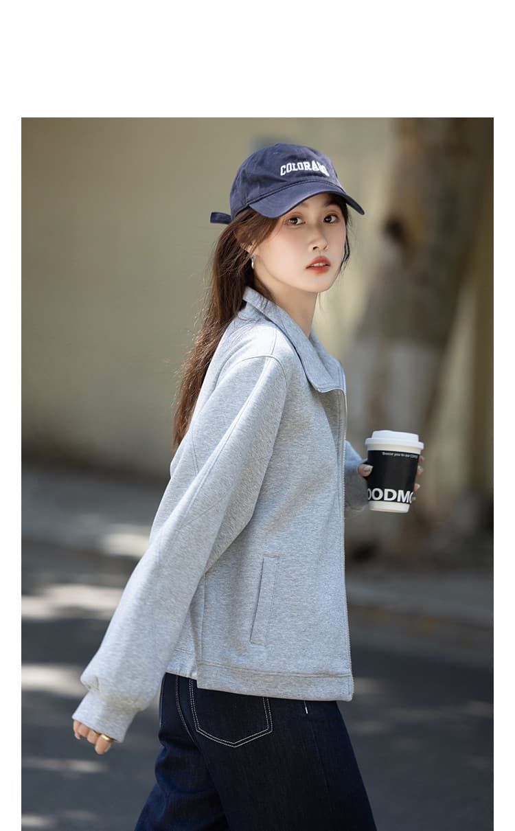 도시 미니멀리즘 바람 스탠드 칼라 여성 코트 2026 가을 새로운 디자인 센스 분할 느슨함 센스 캐주얼 맨위 상세 이미지 7