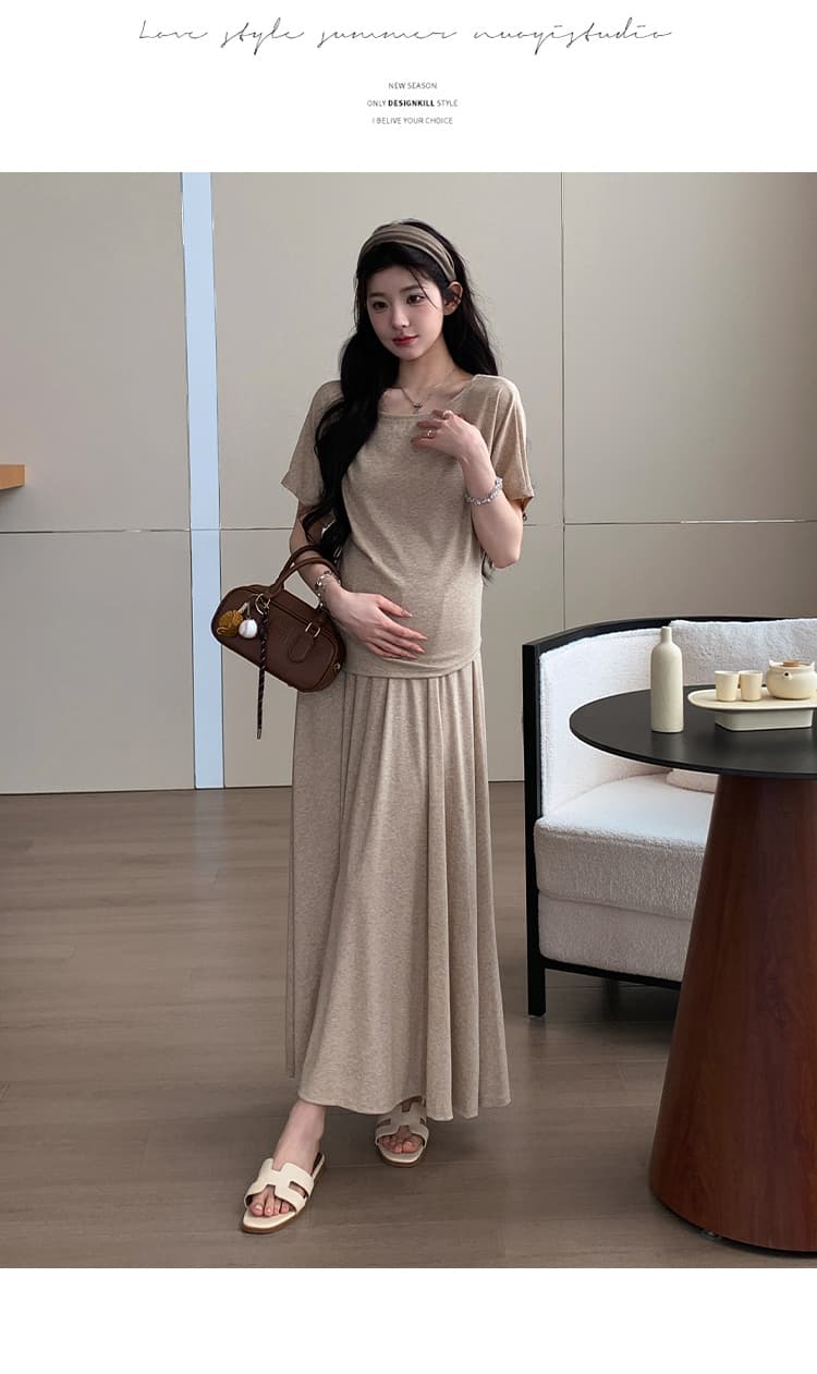 지금 실사 여름 한 부서 캐주얼 빅 사이즈 투피스 세트 상세 이미지 35