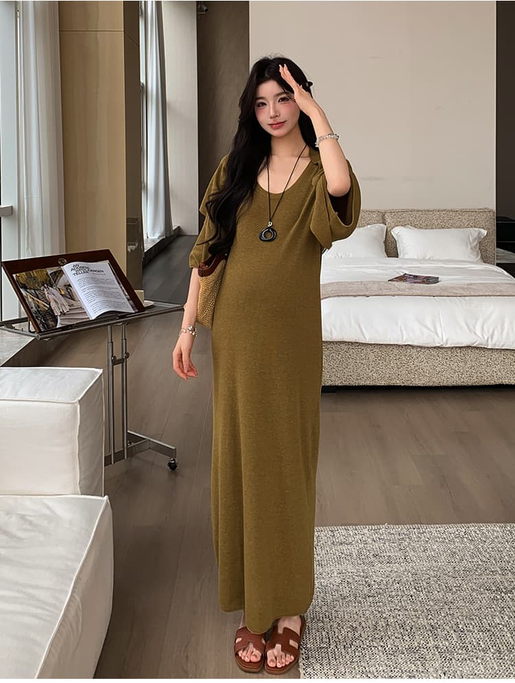 지금 실사 여름 한 부서 u 칼라 캐주얼 드레스 숄 투피스 슈트 상세 이미지 19