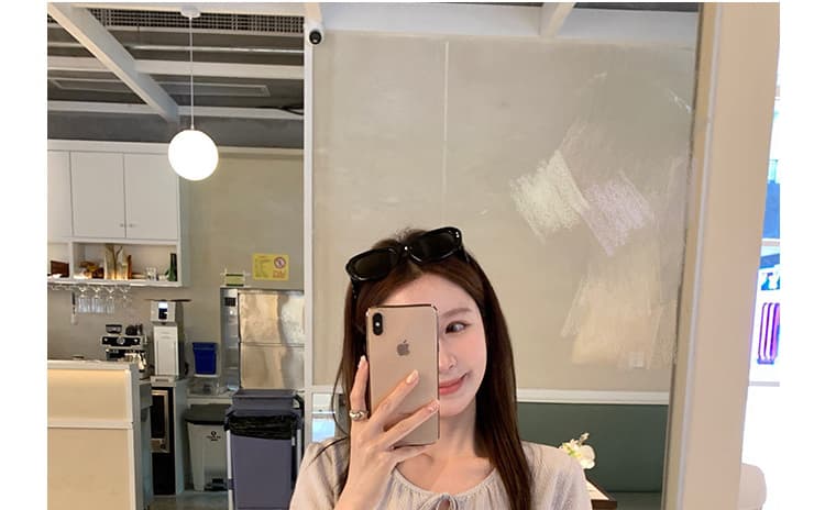 지금 지금 여름 달콤함 스트라이프 페이크 레이어드 레이스 셔츠 맨위 상세 이미지 36