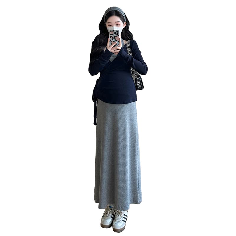 지금 실사 봄 가을 한 부서 행침 목 슬립 드레스 투피스 세트 세트 이미지 5