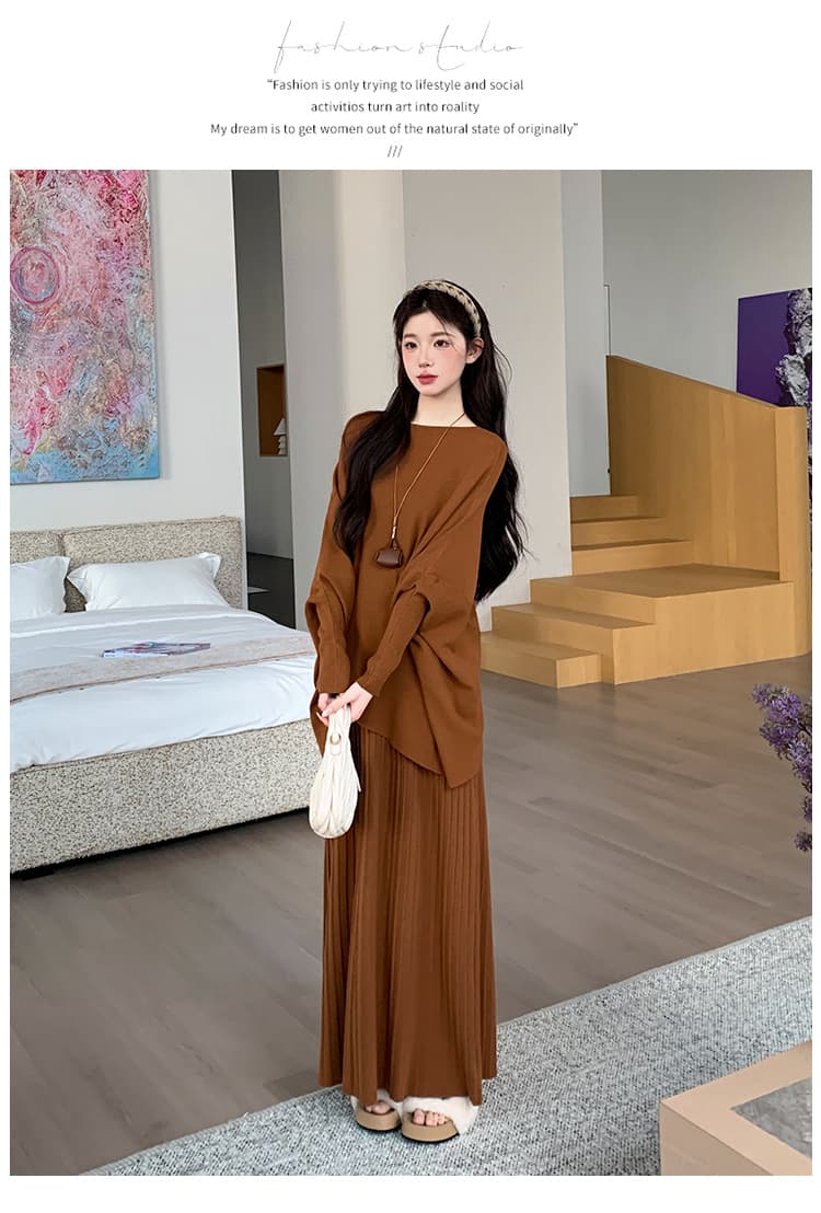 지금 실사 가을 겨울 느긋한 윈디 에디션 스웨터 세트 상세 이미지 18