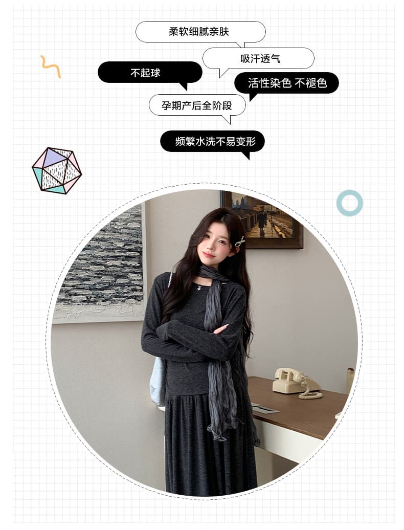 지금 실사 가을 겨울 한 부서 프랑스식 느긋한 바람 벨트 스카프 3 세트 세트 상세 이미지 2