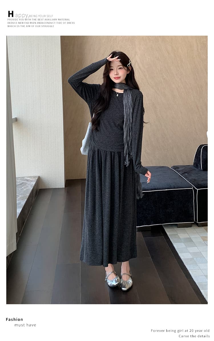 지금 실사 가을 겨울 한 부서 프랑스식 느긋한 바람 벨트 스카프 3 세트 세트 상세 이미지 16