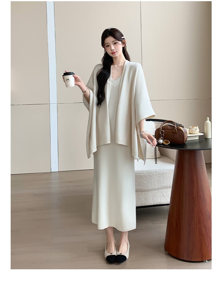지금 실사 가을 겨울 한 부서 느긋한 바람 두꺼운 스웨터 세트 상세 이미지 37