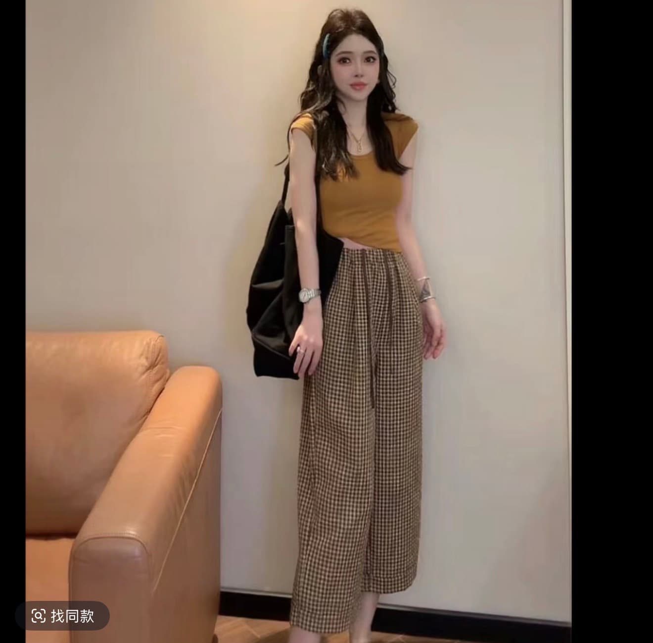 e11 순수한 욕망 가스 질감 u 칼라 패키지 어깨 소매 몸매 가꾸기 슬림해 보이는 다용도 조끼 맨위 바지 이미지 3