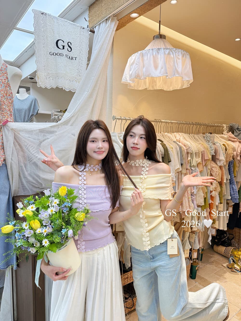 프랑스식 빛 요리 한 바람 오프숄더 슬림해 보이는 작은 셔츠 여성 여름 새로운 꽃 리본 핑크색 달콤함 다용도 품격 맨위