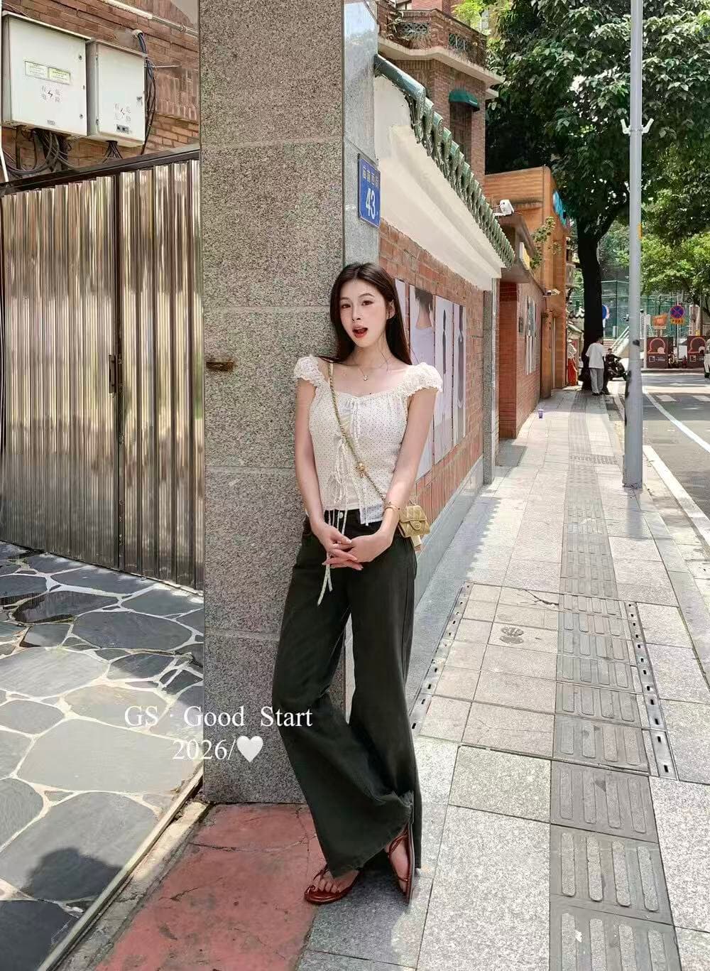 여름 분기 별 칼라 레이스 레이스 기타 로프 스트랩 트임 허리 수축 맨위 부드러운 장난치지 마. 슬립 여성 셔츠 상세 이미지 6