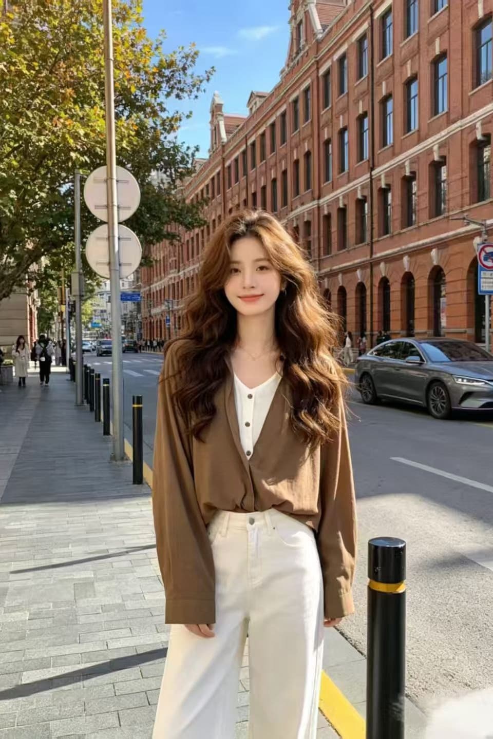 통통한 여동생 봄 여름 새로운 한국 스타일 셔츠 페이크 레이어드 여성 자외선 차단 셔츠 이미지 6