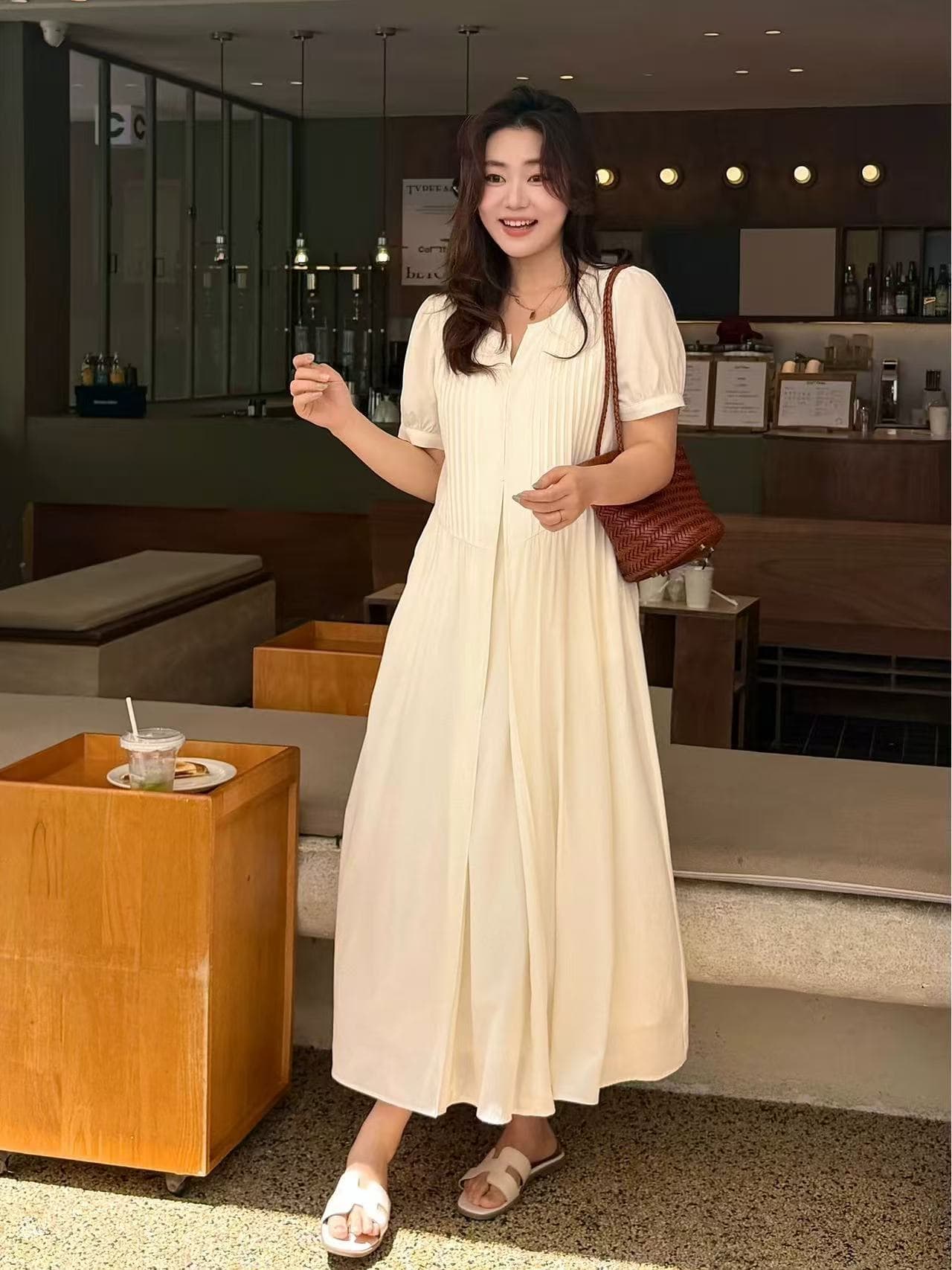 빅 사이즈 여성 의류 마이크로 지방 자매 mm 빛 사람들 코치 착용 가져 가라. 여성 드레스 여름 품격 숙녀 치마 상세 이미지 3