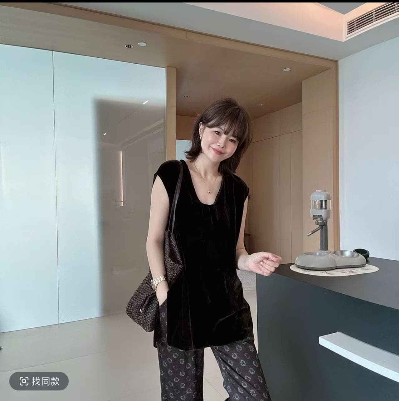 여름 V넥 측면 트임 익스트림 제인 조용한 럭셔리 바람 다용도 민소매 슬림해 보이는 다용도 조끼 상세 이미지 2