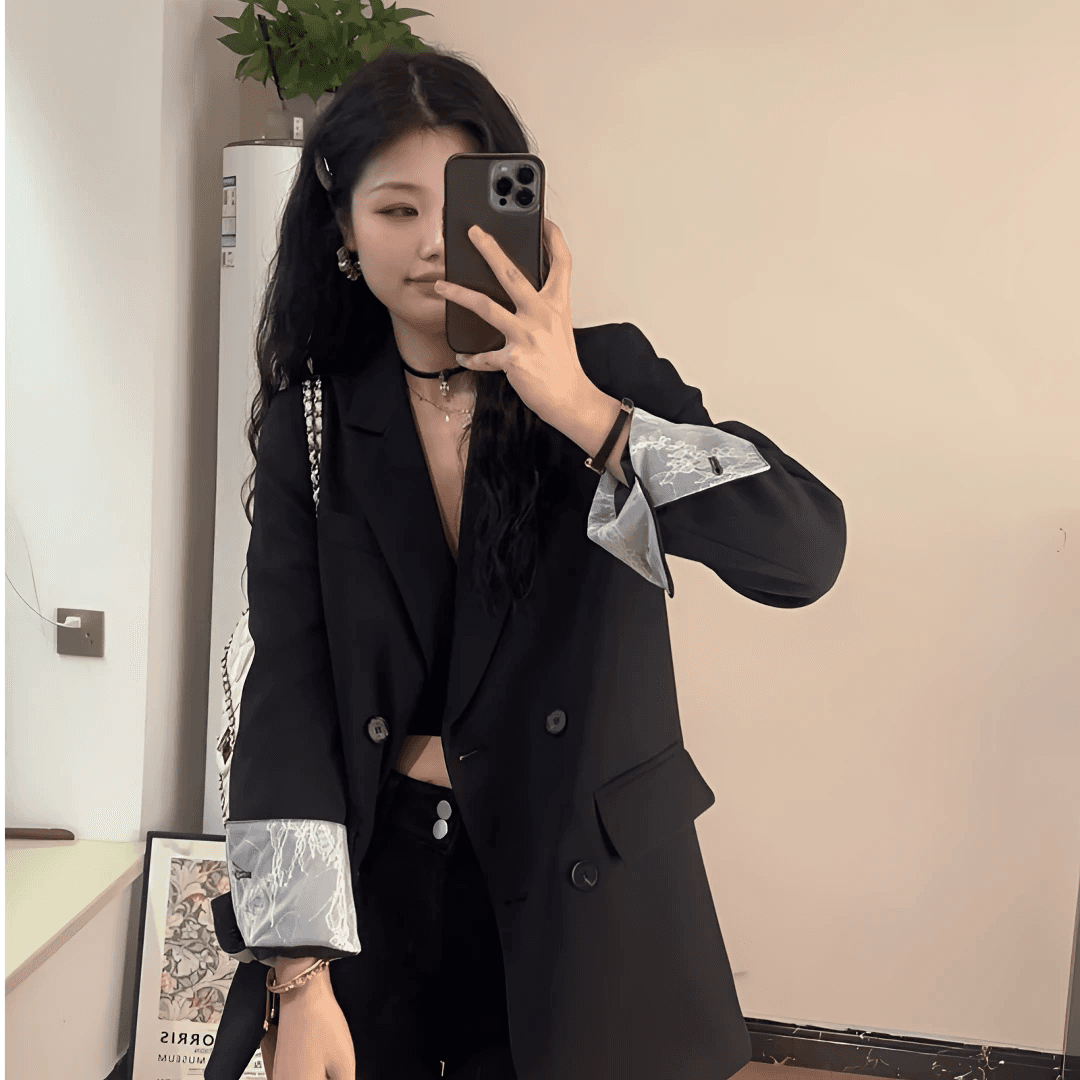고급 센스 정장 여성 코트 작은 키 2026 년 봄 새로운 한국 스타일 루즈핏 캐주얼 품격 다용도 정장 상세 이미지 1