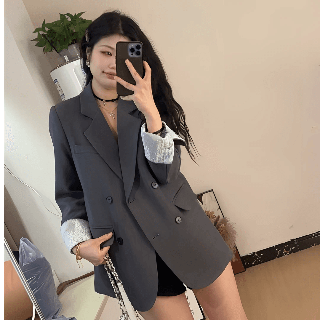 고급 센스 정장 여성 코트 작은 키 2026 년 봄 새로운 한국 스타일 루즈핏 캐주얼 품격 다용도 정장 상세 이미지 2