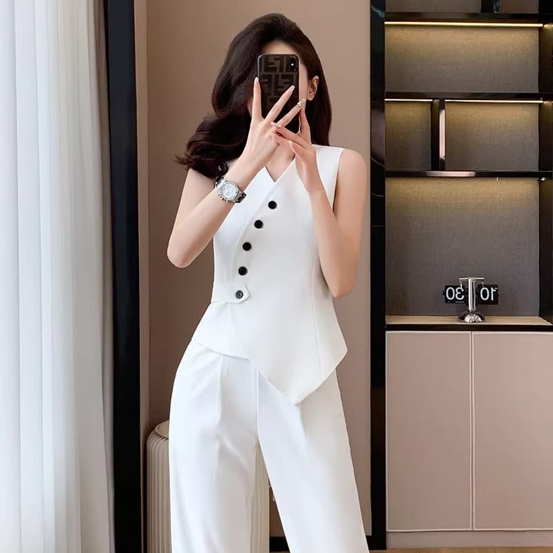 베스트 세트 여성 2026 새로운 여름 폭발 슈퍼 화재 고급 센스 베스트 이미지 4