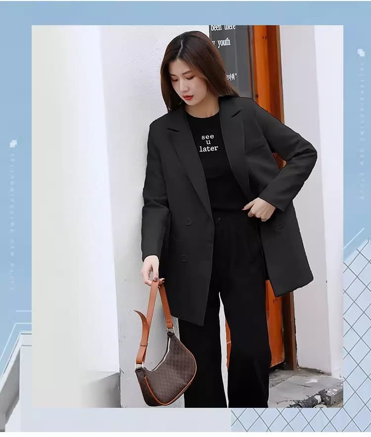 정장 여성 코트 작은 키 2026 봄 가을 고급 센스 한국 스타일 패션 캐주얼 정장 상세 이미지 14