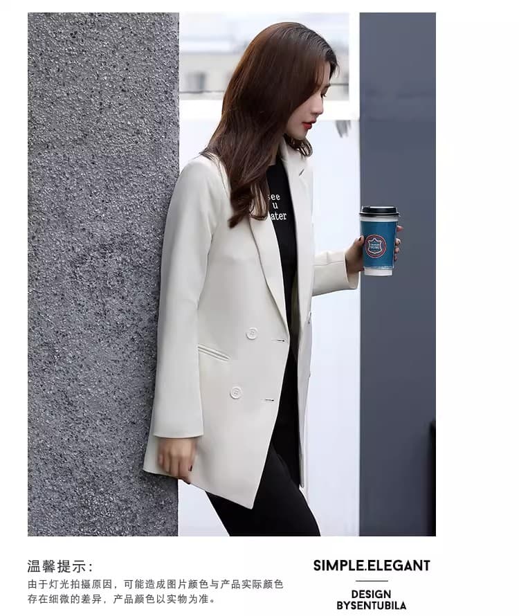 정장 여성 코트 작은 키 2026 봄 가을 고급 센스 한국 스타일 패션 캐주얼 정장 상세 이미지 19