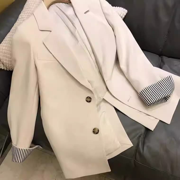 첫 번째 줄 대 브랜드 할인 전단 표준 여성 의류 대외 무역 꼬리 싱글 정리 작은 양복 여성 봄과 가을 옷 루즈핏 정장 재킷 상세 이미지 6