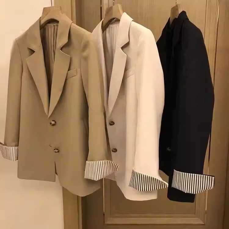 첫 번째 줄 대 브랜드 할인 전단 표준 여성 의류 대외 무역 꼬리 싱글 정리 작은 양복 여성 봄과 가을 옷 루즈핏 정장 재킷 상세 이미지 9