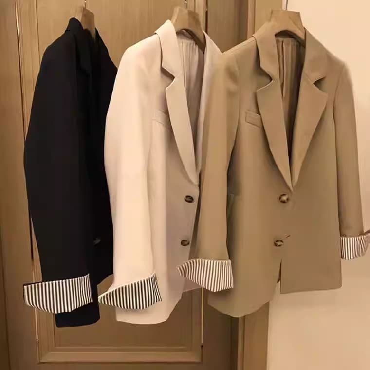 첫 번째 줄 대 브랜드 할인 전단 표준 여성 의류 대외 무역 꼬리 싱글 정리 작은 양복 여성 봄과 가을 옷 루즈핏 정장 재킷 상세 이미지 12
