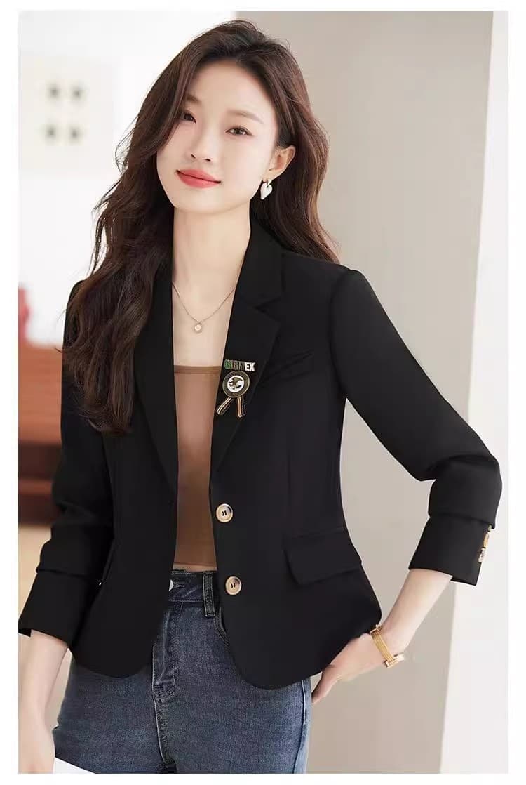정장 짧은 외투 여성 로드 중 이른 봄 가을 겨울 2026 년 새로운 올해 인기 폭발 작은 키 정장 맨위 상세 이미지 12