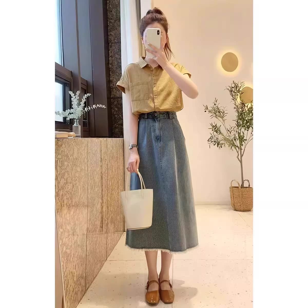여름 드레스 전체 집합 올해 인기 ~ 중 패션 아름다운 세트 드레스 서리가 내린 바람 소금 부서 착용 가져 가라. 드레스 아이들 여름 이미지 3