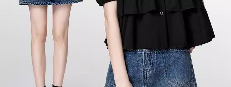 검정색 오프숄더 반팔 여성 셔츠 여름 2025 새로운 프랑스식 디자인 센스 프릴 셔츠 인형 셔츠 짧은 맨위 상세 이미지 7