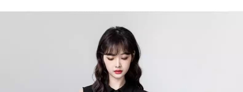 검정색 오프숄더 반팔 여성 셔츠 여름 2025 새로운 프랑스식 디자인 센스 프릴 셔츠 인형 셔츠 짧은 맨위 상세 이미지 36