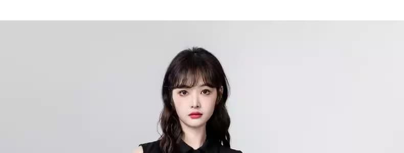 검정색 오프숄더 반팔 여성 셔츠 여름 2025 새로운 프랑스식 디자인 센스 프릴 셔츠 인형 셔츠 짧은 맨위 상세 이미지 51