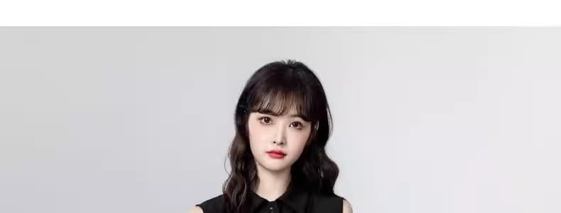 검정색 오프숄더 반팔 여성 셔츠 여름 2025 새로운 프랑스식 디자인 센스 프릴 셔츠 인형 셔츠 짧은 맨위 상세 이미지 56