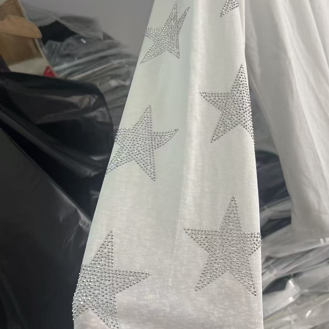 재고 있음 여름 Tulle 별 핫픽스 후드 블라우스 긴팔 여성 통기성 루즈핏 지퍼 자외선 차단 의류 야외 재킷 상세 이미지 3