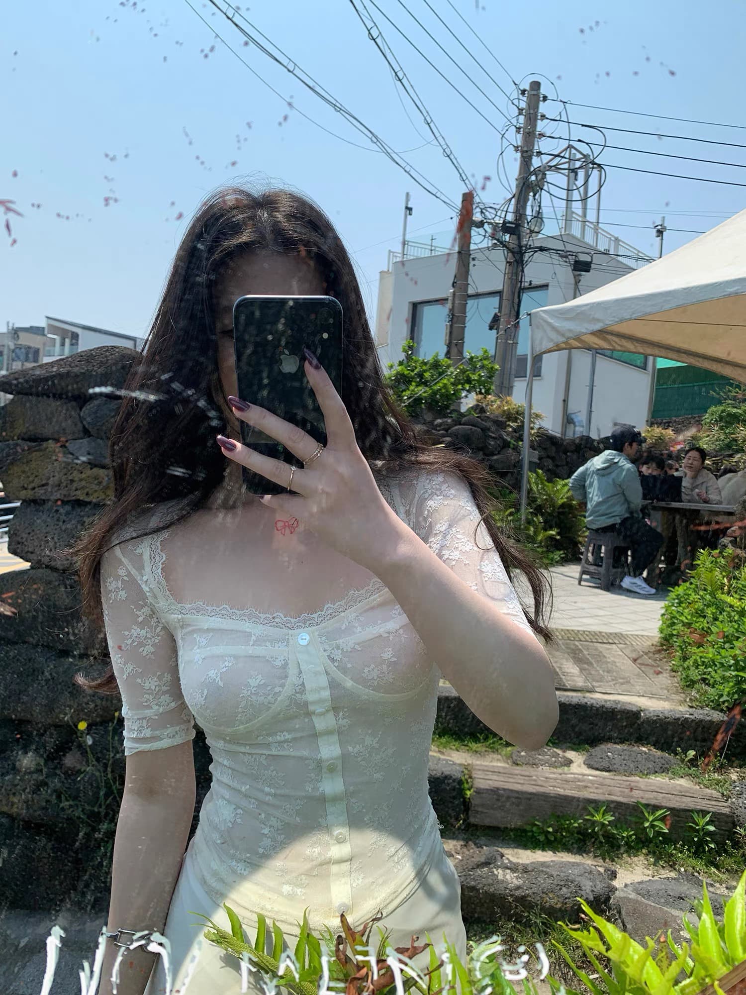 sheepland 순수한 욕망 발레 광장 칼라 레이스 자카드 반팔 티셔츠 여성 여름 섹시함 마이크로 ~을 통해 슬림해 보이는 맨위