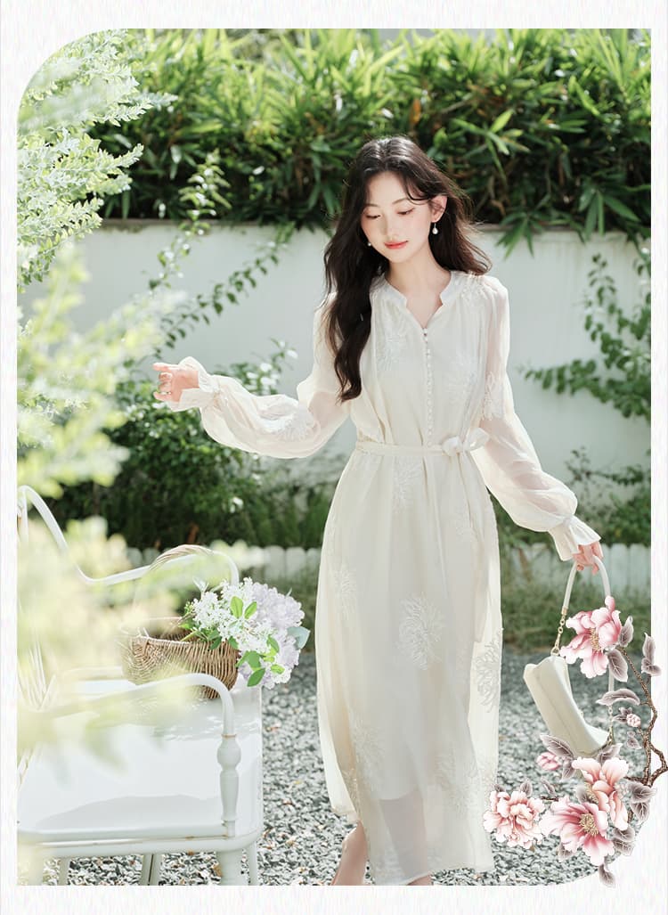 실사 오리지널 외부 싱글 프랑스식 착용 가져 가라. 드레스 고급 센스 슈퍼 요정 품격 여행 착용 가져 가라. 휴가 바람 롱 스커트 상세 이미지 17